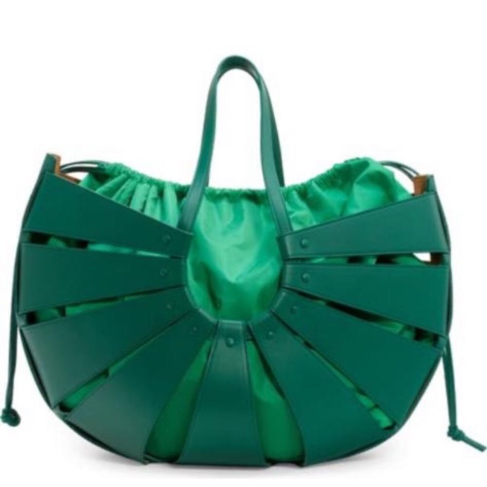 “Racing Green” Two-Part Shell Tote | Bottega Veneta